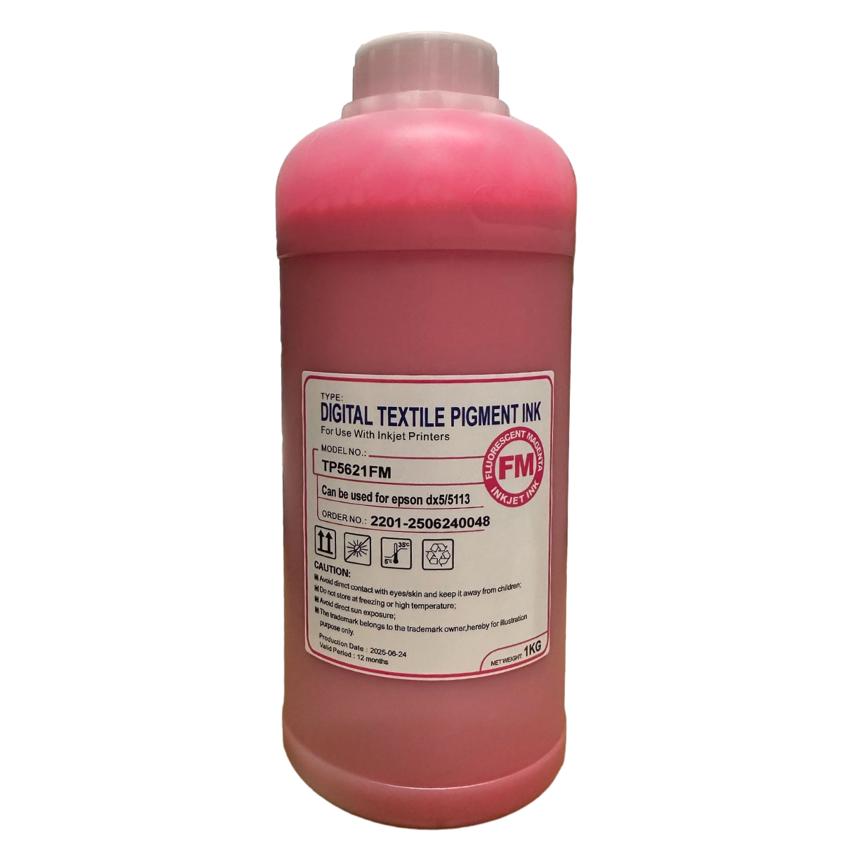 fluorescent magenta inkbank dtf textile printing ink