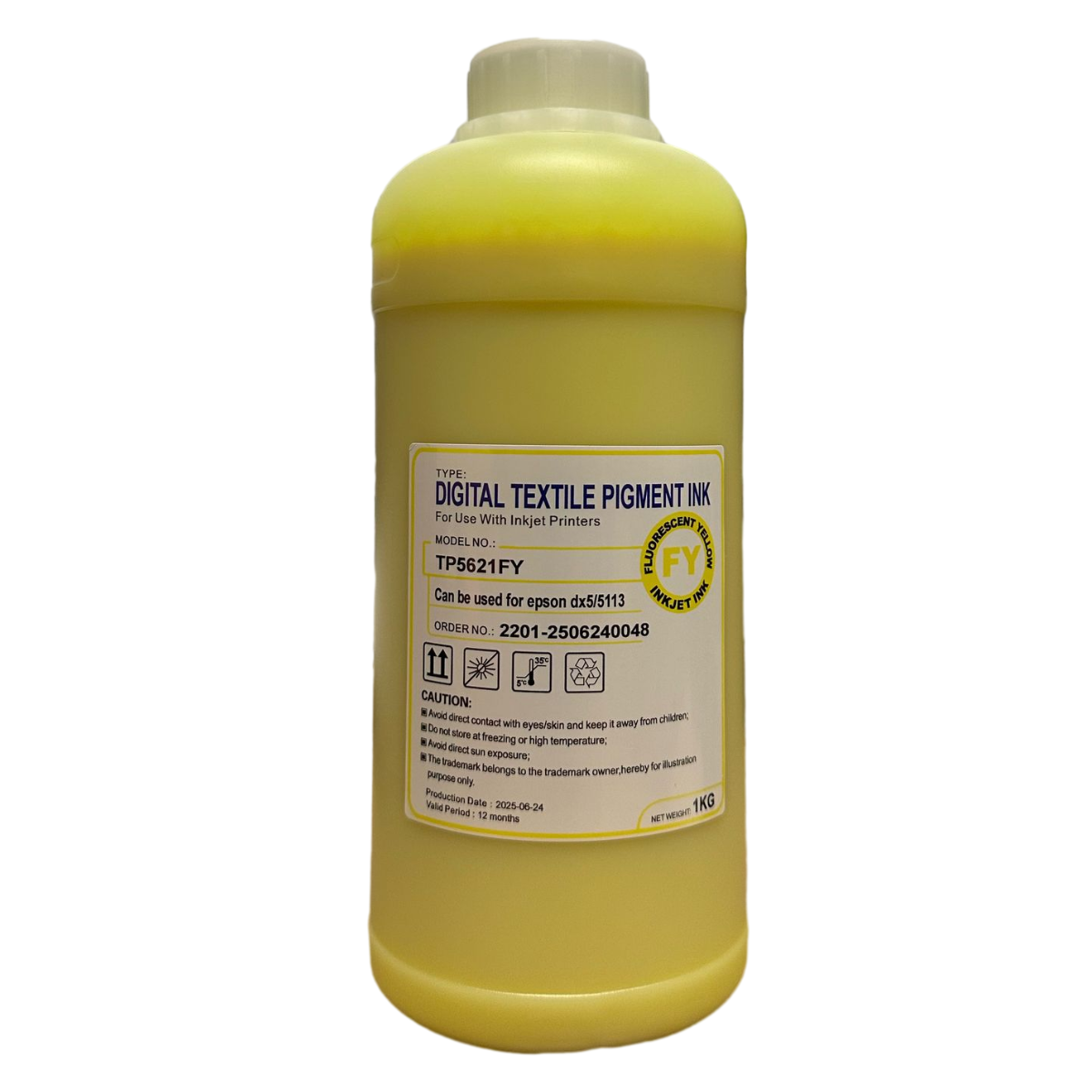 fluorescent yellow inkbank dtf textile printing ink