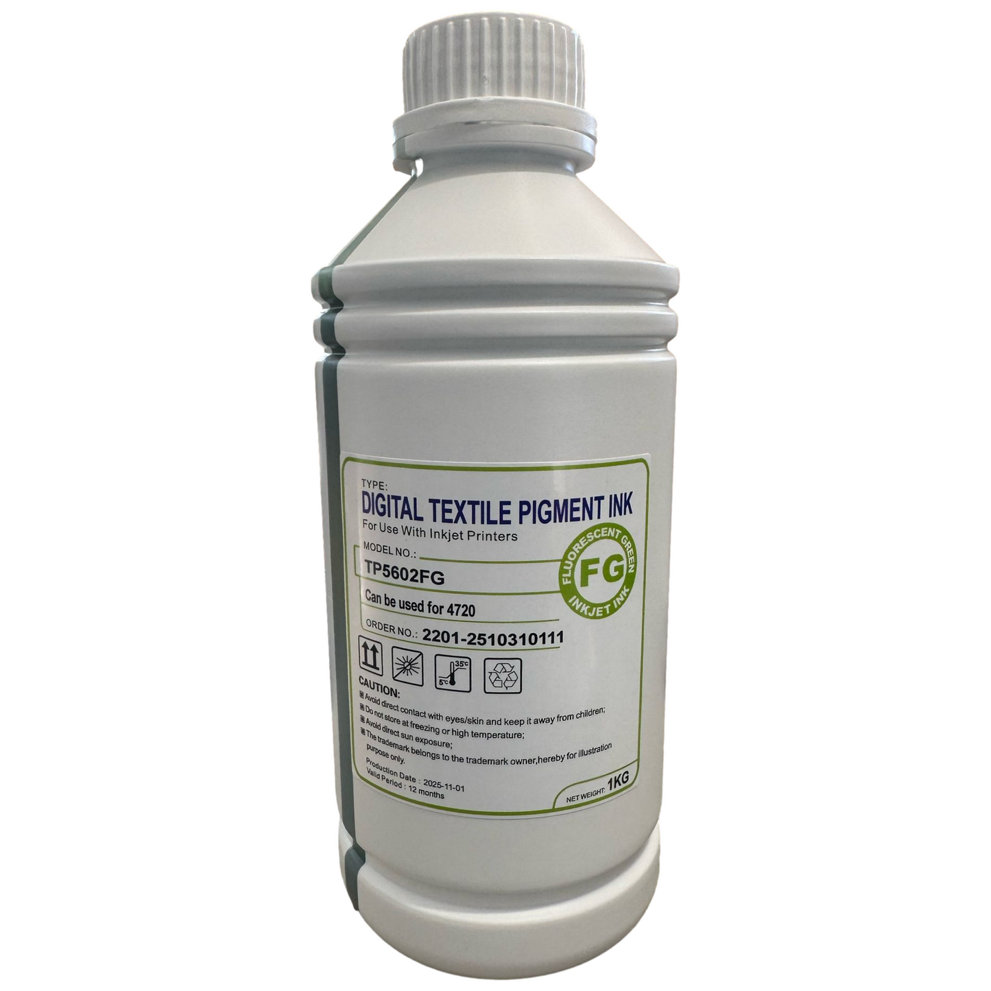 dtf fluorescent green ink bottle