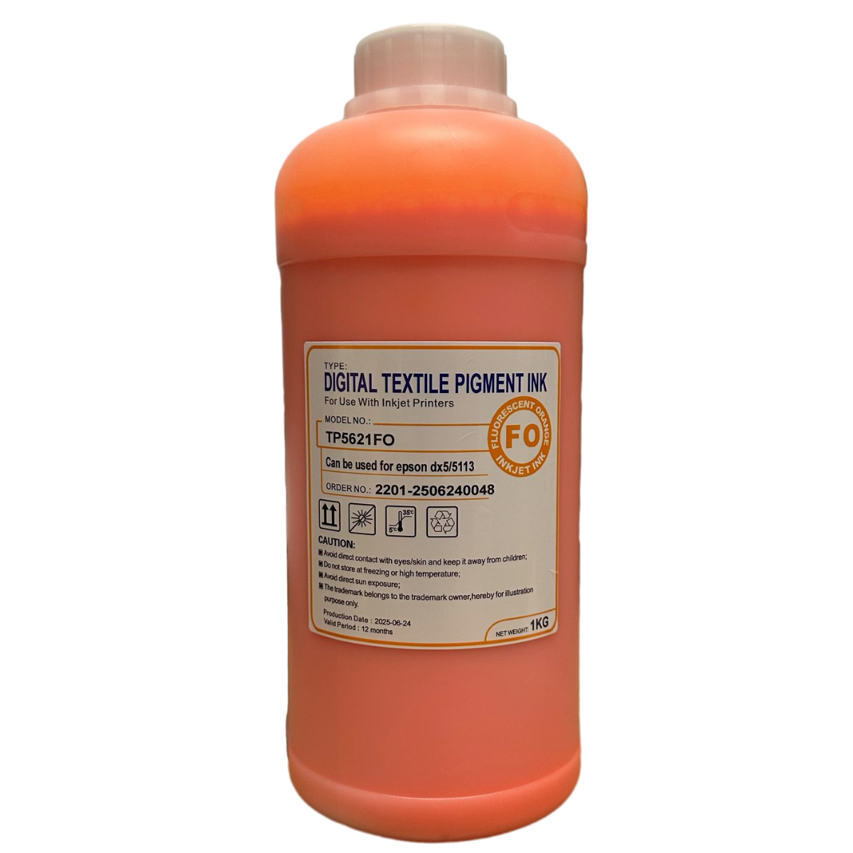 fluorescent orange inkbank dtf textile printing ink