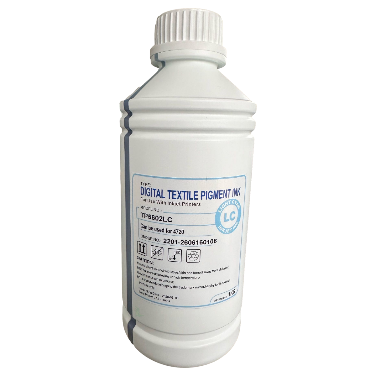 ink bank 5602 light cyan dtf ink bottle
